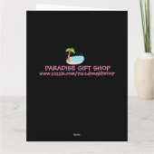 怖いピエロおもしろい誕生日ガールオーバーサイズカード カード (裏面)