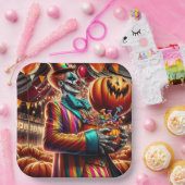 怖いピエロとジャックO'ランタンハロウィーン ペーパープレート (パーティー)