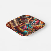 怖いピエロとジャックO'ランタンハロウィーン ペーパープレート (傾斜あり)