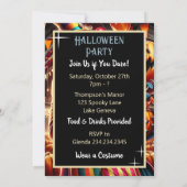 怖いピエロとジャックO'ランタンハロウィーン 招待状 (裏面)