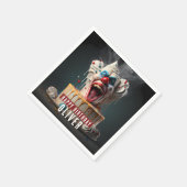 怖いピエロをテーマにしたカスタマイズ可能な誕生日ナプキン スタンダードカクテルナプキン (角)