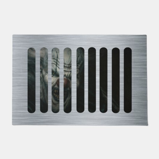 怖いピエロイン排水ノベルティハロウィーン ドアマット (正面)