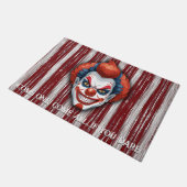 怖いピエロカーニバルハロウィーン ドアマット (アングル)