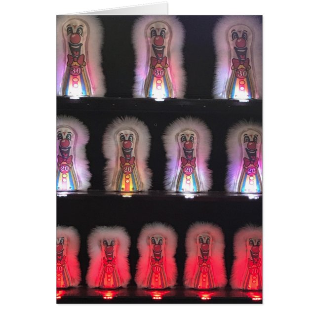 怖いピエロカーニバルボードウォークアーケードゲームの写真 (正面)