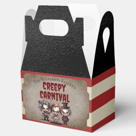怖いピエロハロウィーンカーニバルパーティー フェイバーボックス (オープン)