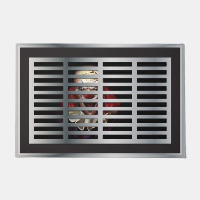 怖いピエロハロウィーンノベルティの形式 ドアマット (正面)