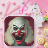 怖いピエロホラーポートレート醜いモンスターハロウィーン ペーパープレート (パーティー)