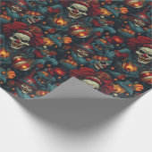 怖いピエロ不気味なギフトラップホラーサーカスピエロ ラッピングペーパー (角)