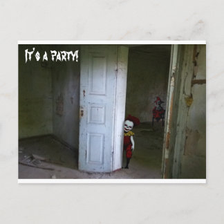 怖いピエロ招待状 ポストカード