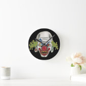 怖いピエロ時間 ラウンド壁時計 (ホーム)