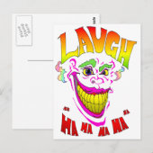 怖いピエロ笑い ポストカード (正面/裏面)