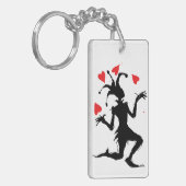 怖いピエロ遊とハート キーホルダー (正面左)