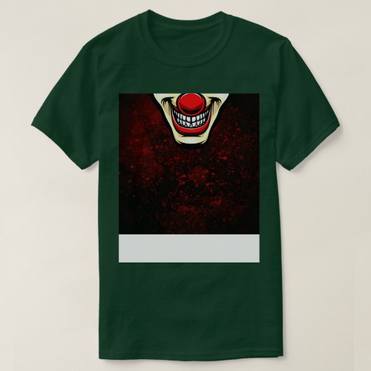 怖いピエロ顔1 Tシャツ (デザイン正面)