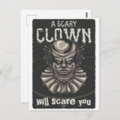 怖いピエロ ポストカード (正面/裏面)