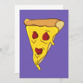怖いピザスライス 招待状 (正面/裏面)