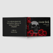 怖いフローラゴシックスカルとレッドローゼハロウィーン ゲストブック (全面)