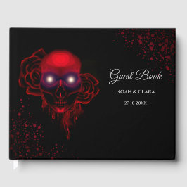 怖いフローラ濃厚なゴシックスカルハロウィング ゲストブック