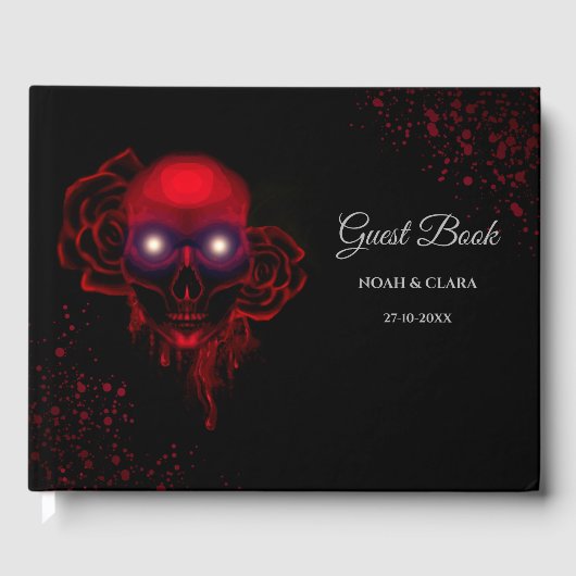 怖いフローラ濃厚なゴシックスカルハロウィング ゲストブック (正面)