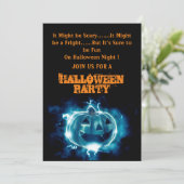 怖いブラックパンプキンハローウィンパーティ 招待状 (スタンド正面)
