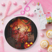 怖いプレートのハローウィンパーティ ペーパープレート (パーティー)