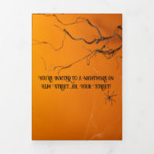 怖いベネチアンハロウィーンの風刺画パーティー 三つ折り招待状 (カバー)