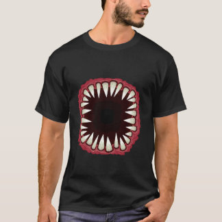 怖いホラーエイリアンモンスターの口がいっぱいのシャープなTシャツ Tシャツ