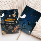 怖いホラーハロウィーン映画ナイトパーティー 招待状
