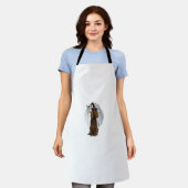 怖いボイキンスパニエル犬ドッグウィッチハットハロウィーン エプロン (着用した状態)