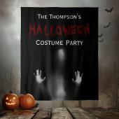 怖いモダン血ハローウィンパーティ黒い背景 タペストリー