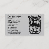 怖いモンスター – オレンジフロントグレーバック 名刺 (裏面)