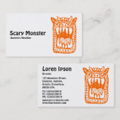 怖いモンスター – オレンジ 名刺 (正面/裏面)