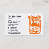 怖いモンスター – オレンジ 名刺 (裏面)