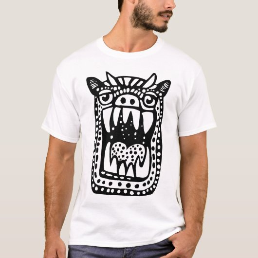 怖いモンスター Tシャツ (正面)