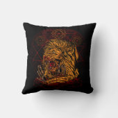 怖いライオンホラースケッチ クッション (裏面)