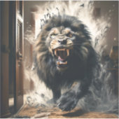 怖いライオン シール (正面)