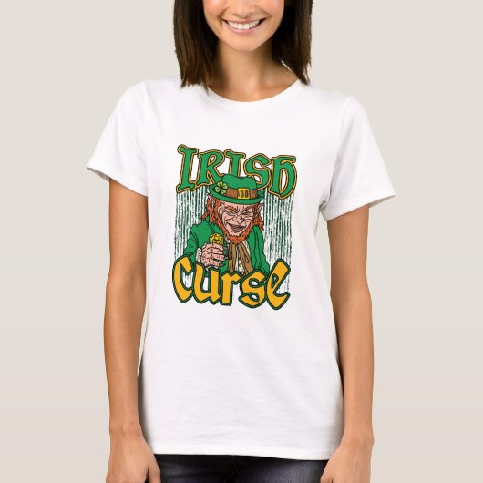 怖いレプレシャンアイリッシュ呪いSt patricks day Tシャツ (正面)