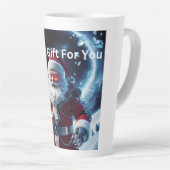 怖いロボットサンタ カフェラテマグ (右アングル)