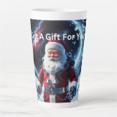 怖いロボットサンタ カフェラテマグ (正面)