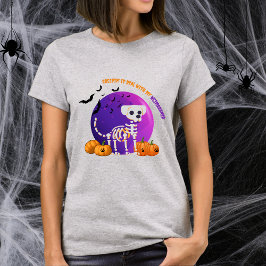 怖いワイマラーハロウィーン満月Tシャツ Tシャツ