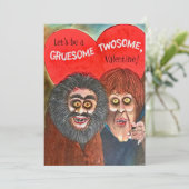 怖いヴィンテージバレンタインデーのカップル シーズンカード (スタンド正面)