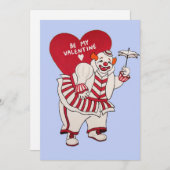 怖いヴィンテージバレンタインデーピエロ シーズンカード (正面/裏面)