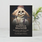 怖い不気味かかしハロウィーンの挨拶 シーズンカード (スタンド正面)