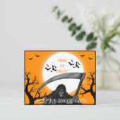 怖い不気味かわいいトリックまたは治療ハッピーハローウィン シーズンポストカード (スタンド正面)