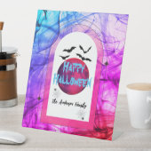 怖い不気味こうもりスパイダーモダンハッピーハローウィン 台座サイン (インサイチュ)