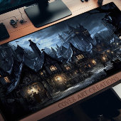 怖い不気味なマカブレビレッジ デスクマット