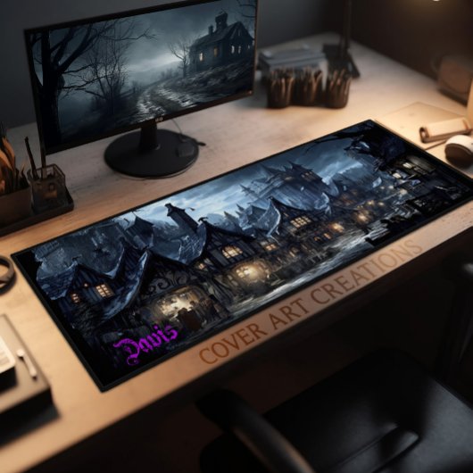 怖い不気味なマカブレビレッジ デスクマット