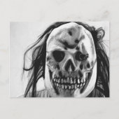 怖い不気味なマスク シーズンポストカード (正面)