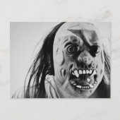 怖い不気味なマスク シーズンポストカード (正面)