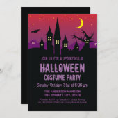 怖い不気味なマンシ幽霊のよく出るョンハローウィンパーティ 招待状 (正面/裏面)
