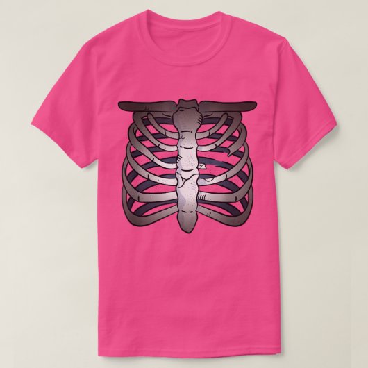怖い不気味な骨格骨  Tシャツ (デザイン正面)